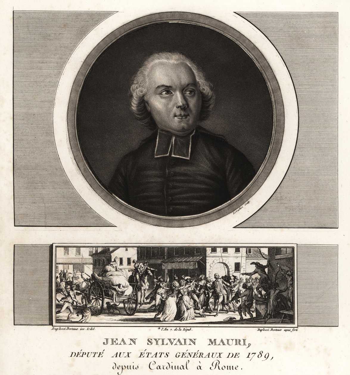 Jean-Sylvain Mauri tai Jean-Sifrein Maury (1746-1817), ranskalainen kardinaali, arkkipiispa ja Montefiasconen piispa tekijältä Unbekannt