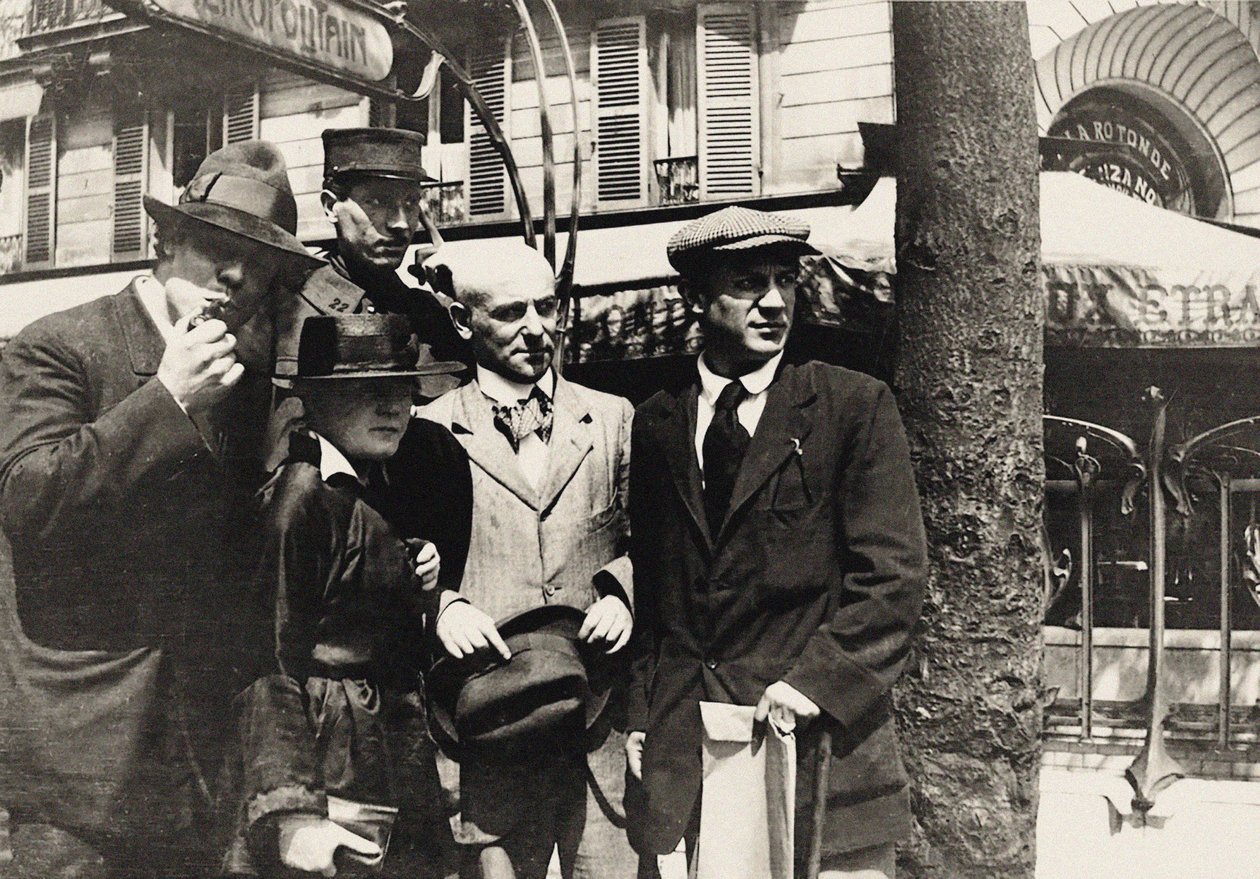 Jean Cocteau, Manuel Ortiz de Zárate, Henri-Pierre Roché, Marie Vassilieff, Max..., 1916. tekijältä Unbekannt