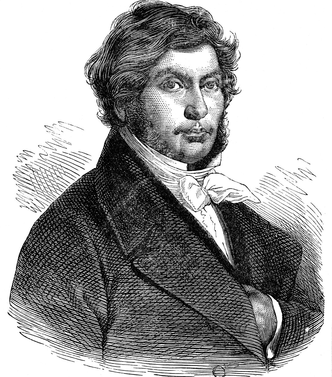 Jean Francois Champollion, ranskalainen historioitsija, kielitieteilijä ja egyptologi, 1800-luku tekijältä Unbekannt