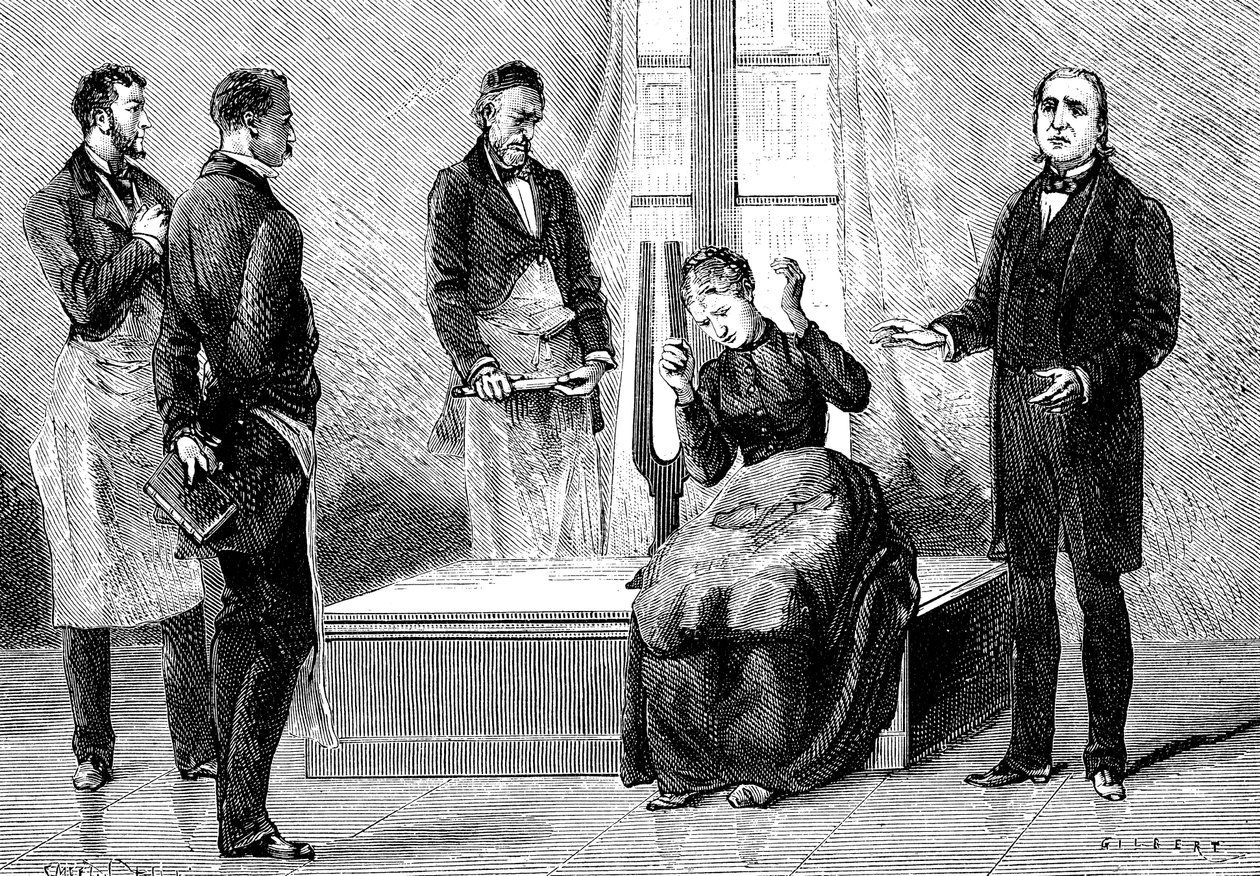 Jean Martin Charcot esittelee hypnoosia, 1879 tekijältä Unbekannt