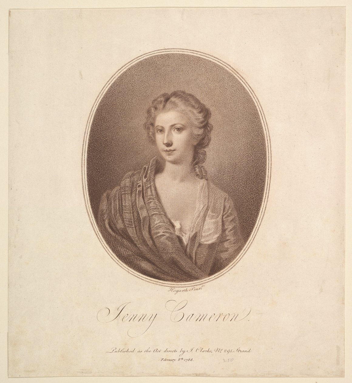 Jenny Cameron, 8. helmikuuta 1788. tekijältä Unbekannt