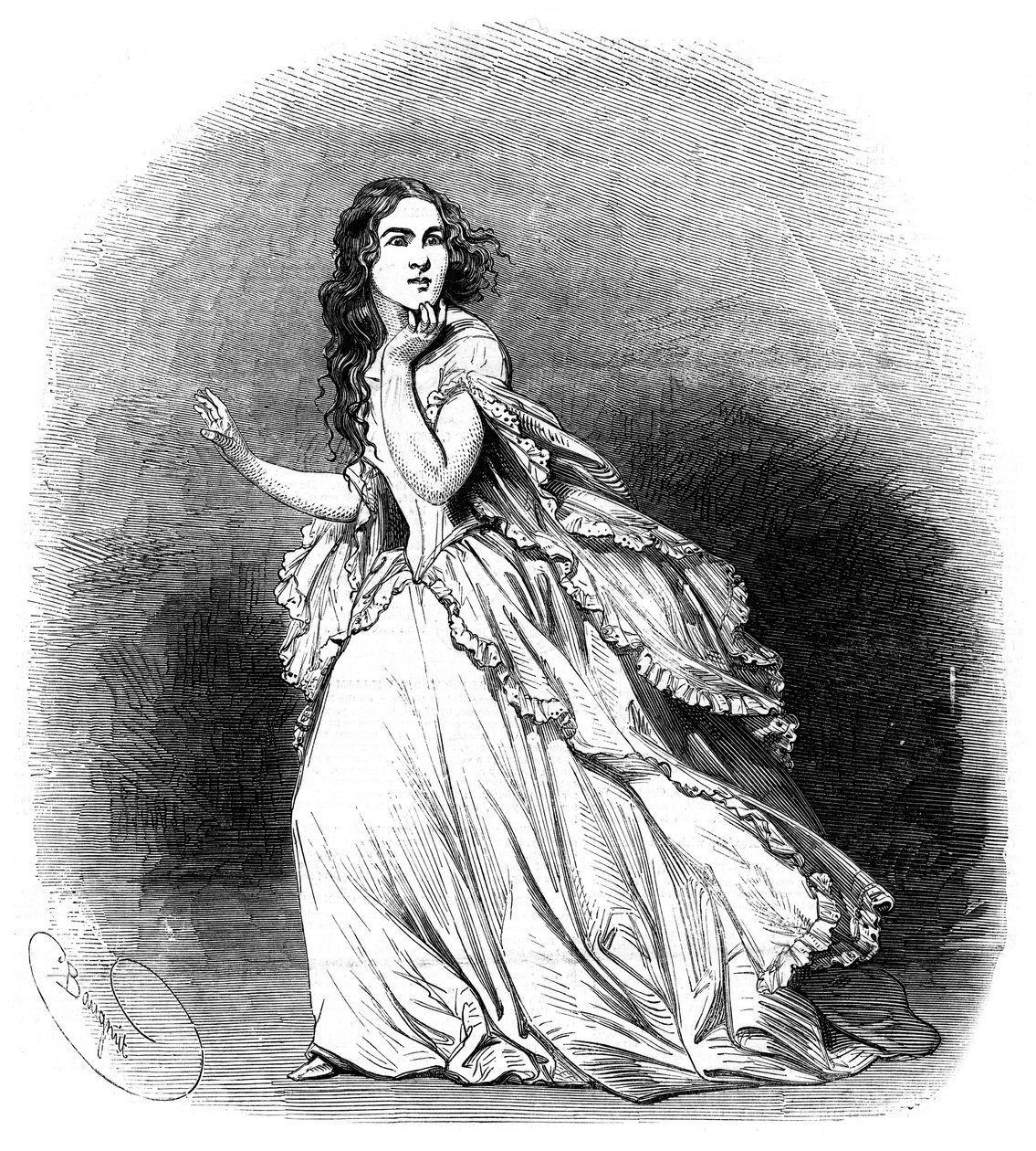 Jenny Lind, sopraano, joka tunnetaan nimellä Swedish Nightingale, 1848 tekijältä Unbekannt