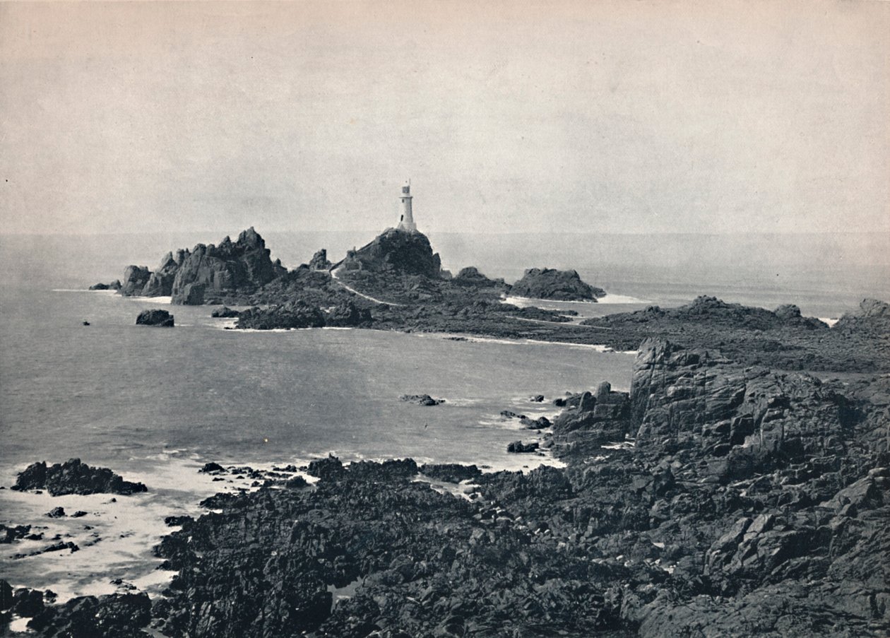 Jersey - La Corbieren kallio ja majakka, 1895 tekijältä Unbekannt