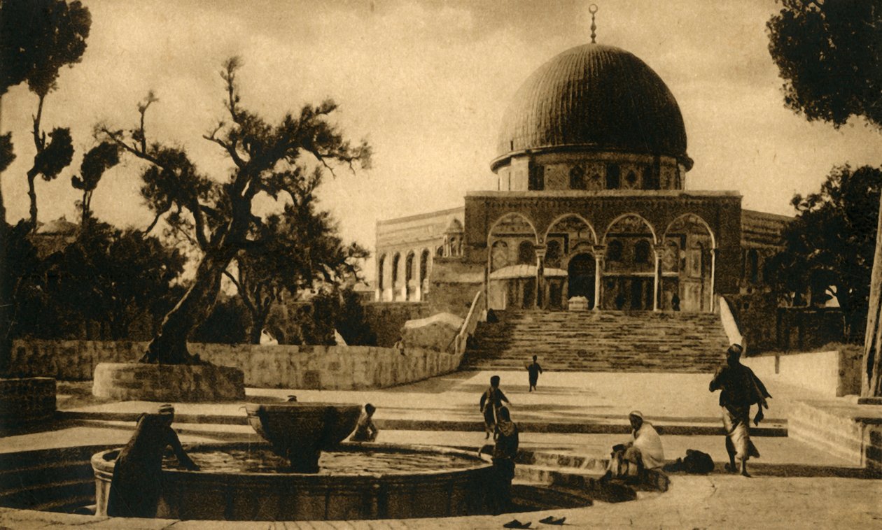 Jerusalem - Omarin moskeija, c1918-c1939. tekijältä Unbekannt