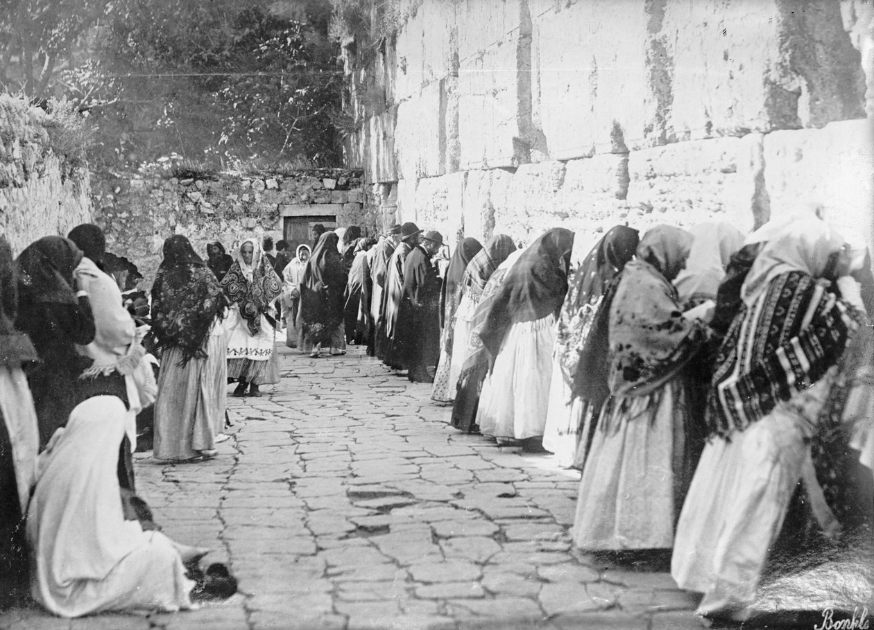 Jerusalem, Itumuurin luona perjantaina, n. 1909-1910 (m/v kuva) tekijältä Unbekannt