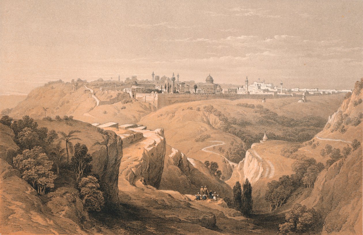 Jerusalem Betaniaan johtavalta tieltä, 1855. tekijältä Unbekannt