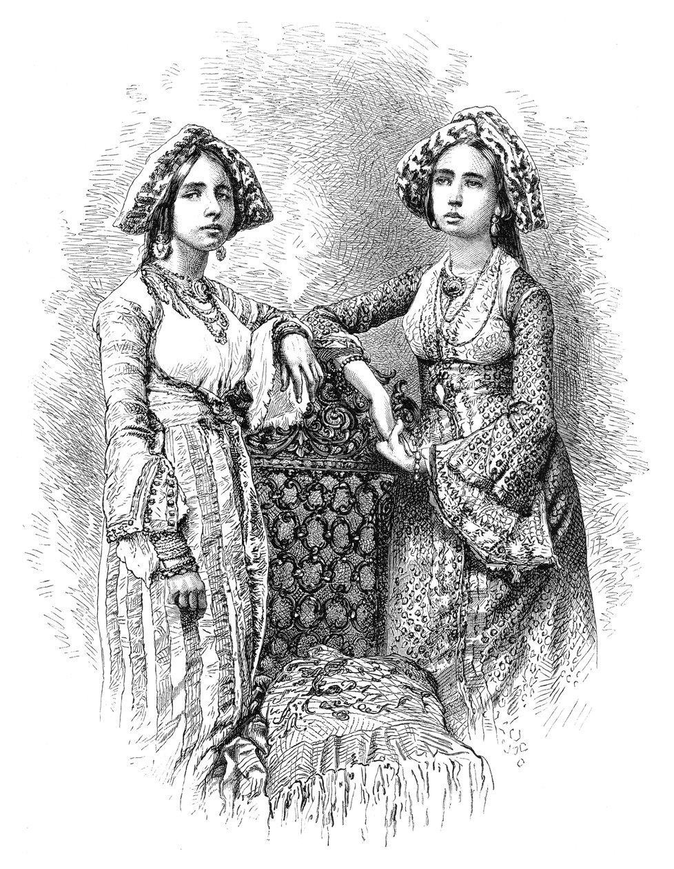 Juutalaisnaiset Kochissa, Intiassa, 1895 tekijältä Unbekannt