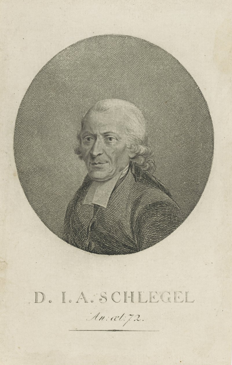 Johann Adolf Schlegel 1721-1793, n. 1800 tekijältä Unbekannt