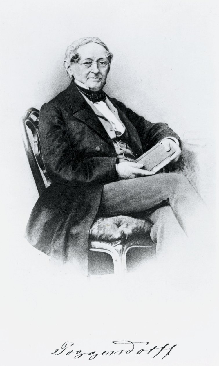 Johann Christian Poggendorf, saksalainen fyysikko, 1800-luvun puoliväli tekijältä Unbekannt
