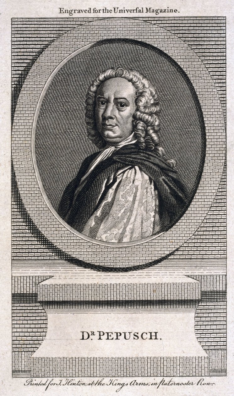 Johann Christoph Pepusch, saksalainen säveltäjä ja musiikkiteoreetikko, n. 1725 tekijältä Unbekannt