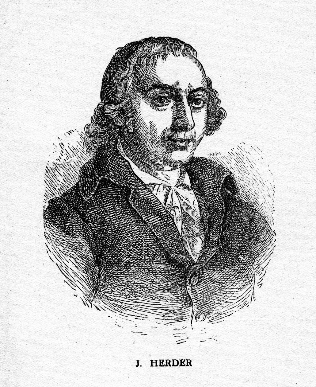 Johann Gottfried von Herder, saksalainen runoilija, kriitikko, teologi ja filosofi, 1800-luku tekijältä Unbekannt