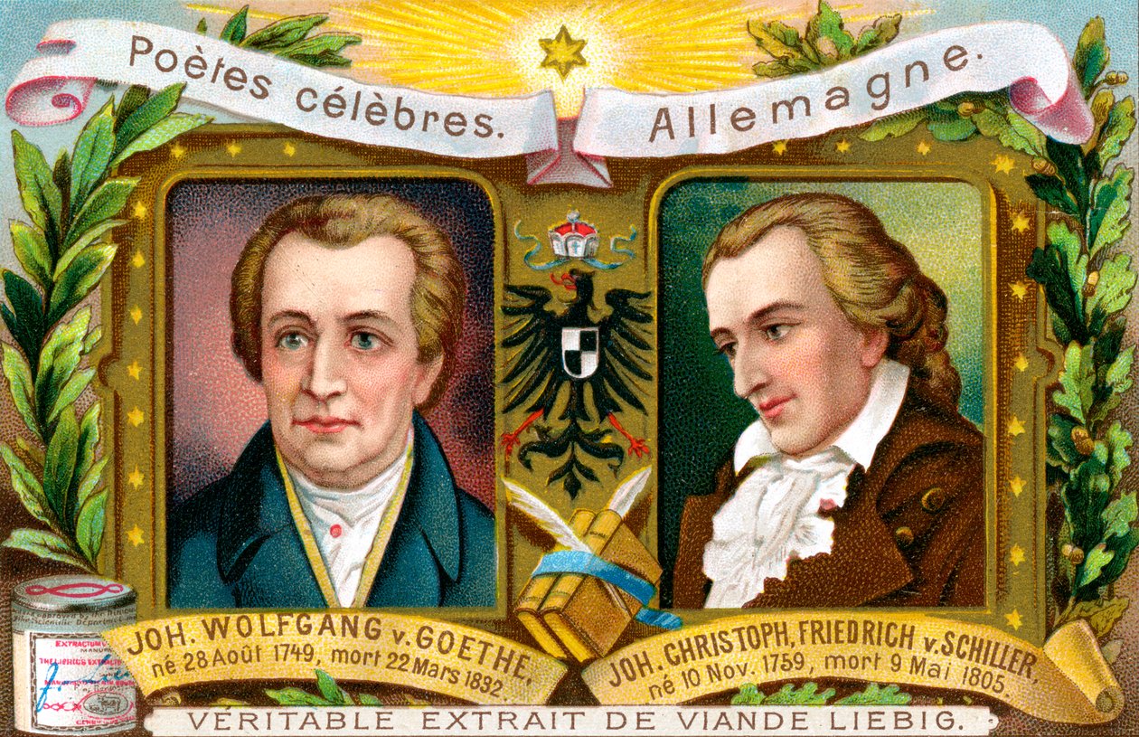 Johann Wolfgang von Goethe ja Johann Christoph Friedrich von Schiller, 1900 tekijältä Unbekannt