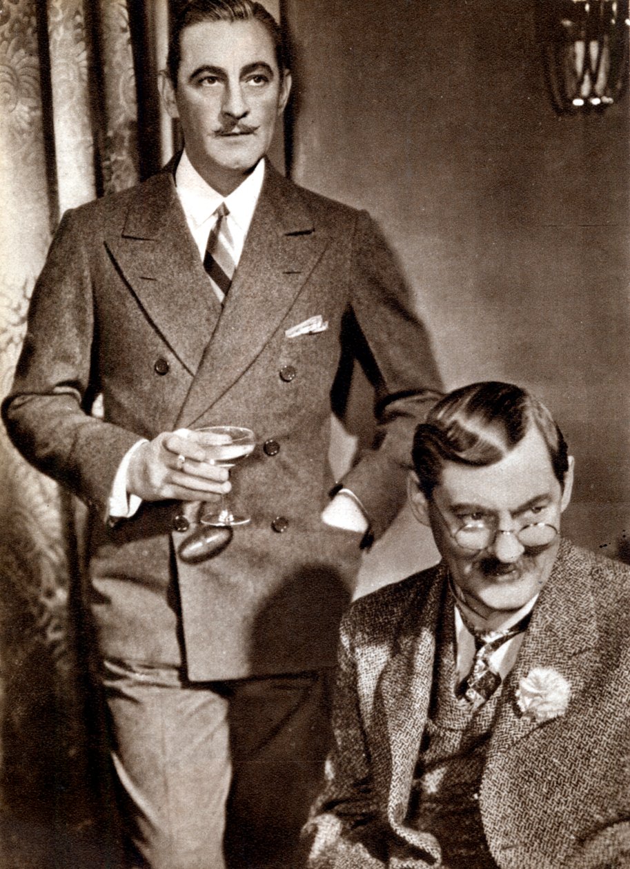 John 1882-1942 ja Lionel 1878-1954 Barrymore, amerikkalaiset näyttämö- ja näyttönäyttelijät tekijältä Unbekannt