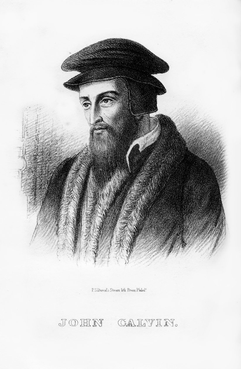 John Calvin, ranskalainen kristitty teologi, 1854 tekijältä Unbekannt