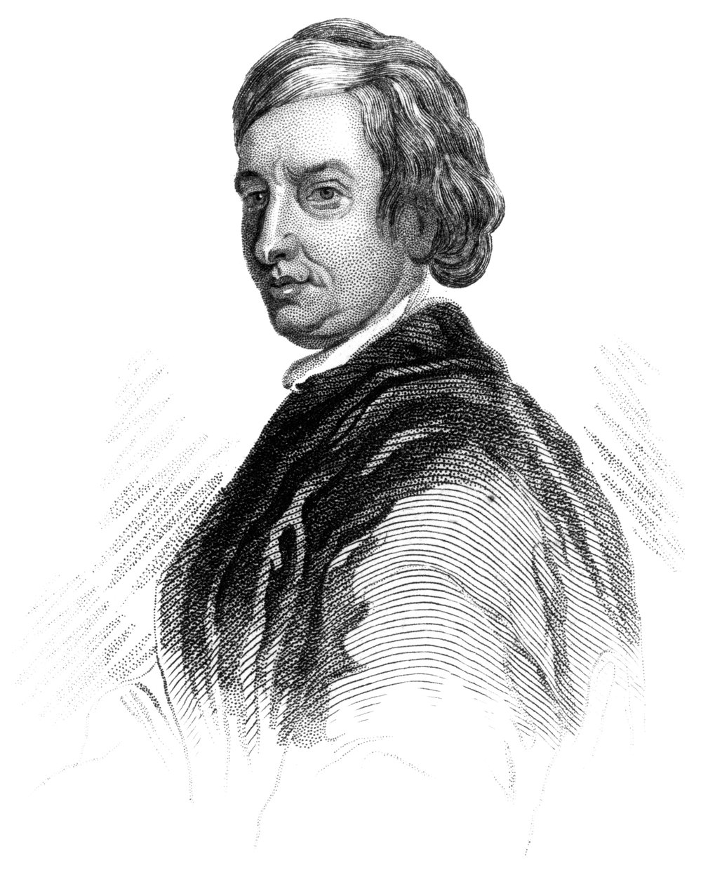 John Dryden, 1600-luvun englantilainen runoilija, kirjallisuuskriitikko ja näytelmäkirjailija, v. 1850 tekijältä Unbekannt