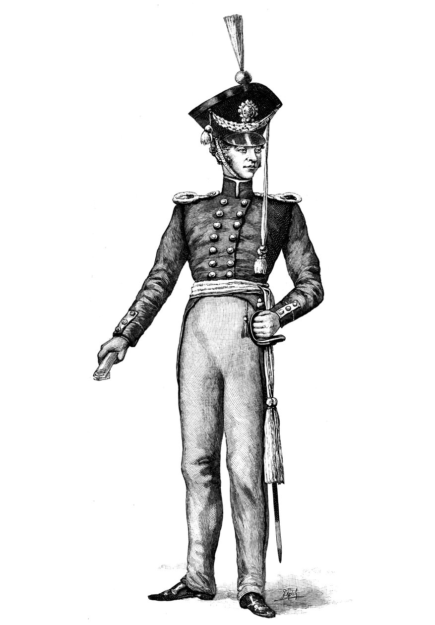John Ericsson, insinööri, kuvassa Ruotsin armeijassa tekijältä Unbekannt