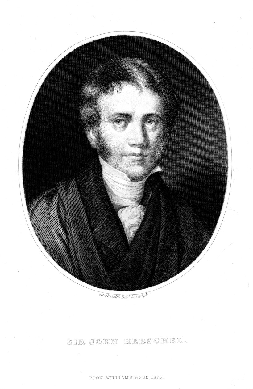 John Frederick Herschel 1792-1871, englantilainen tähtitieteilijä ja tiedemies nuorena miehenä tekijältä Unbekannt