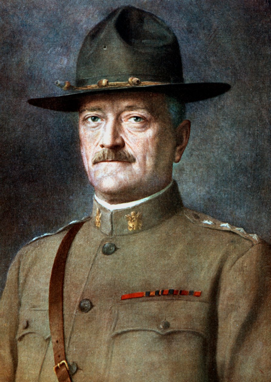 John Joseph Pershing, amerikkalainen kenraali tekijältä Unbekannt