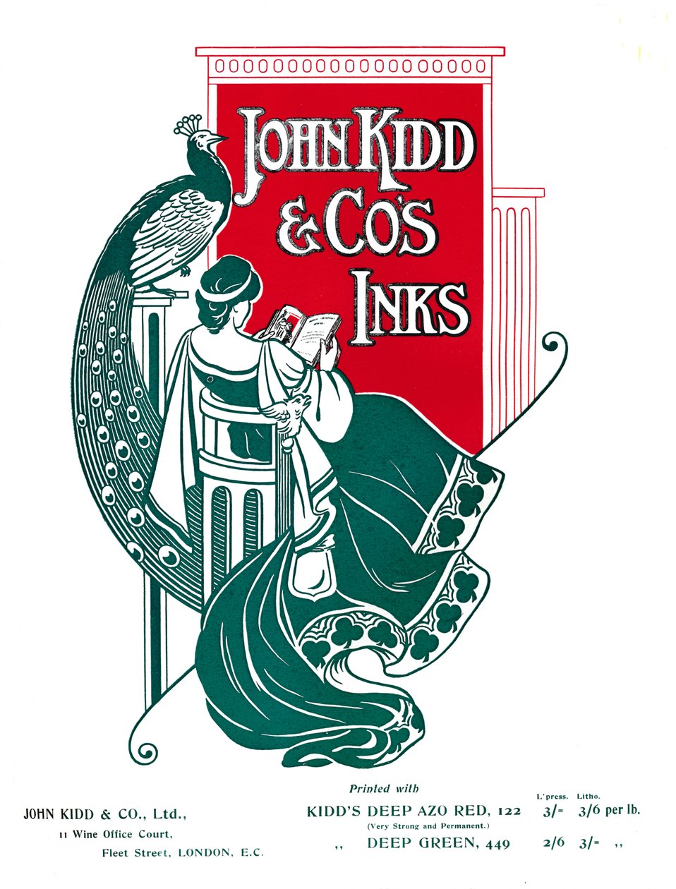 John Kidd & Cos Inksin mainos, 1907 tekijältä Unbekannt