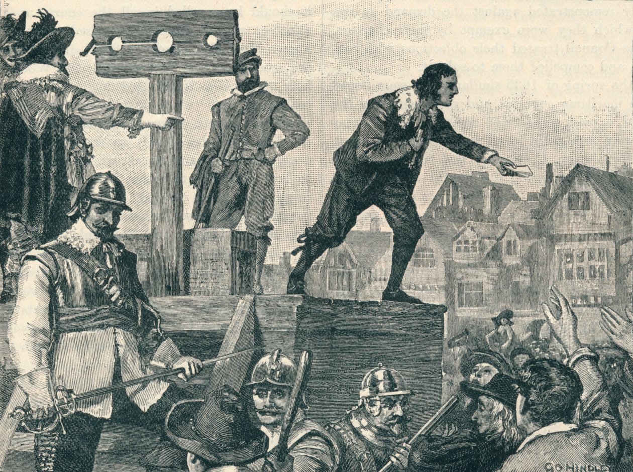 John Lilburne pillerillä Westminsterissä, 1638 1905. tekijältä Unbekannt