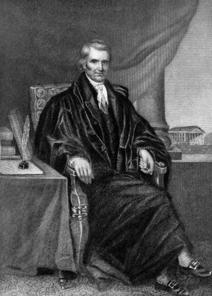 John Marshall 1755-1835, amerikkalainen valtiomies ja juristi, 1800-luku 1908 tekijältä Unbekannt