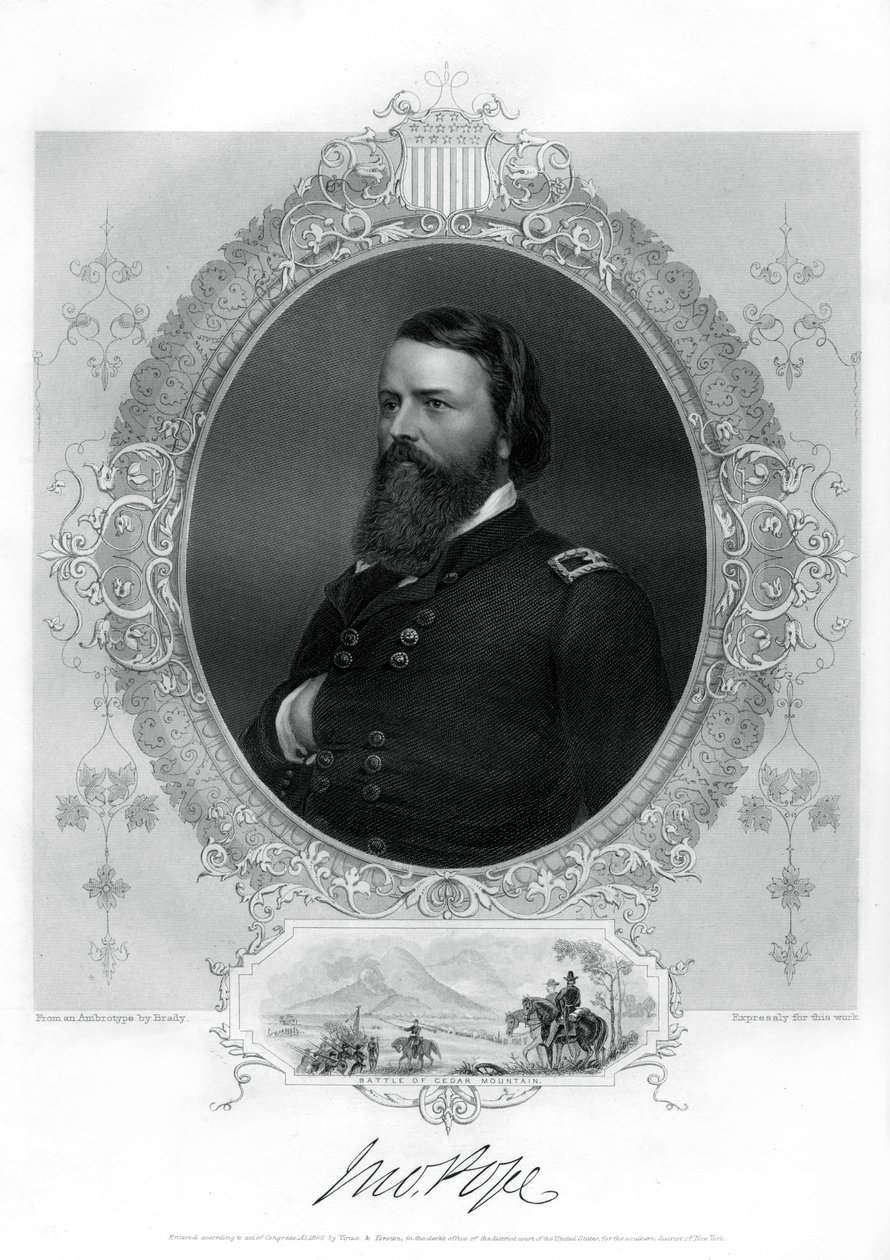 John Pope, unionin kenraali Yhdysvaltain sisällissodassa, 1862-1867 tekijältä Unbekannt