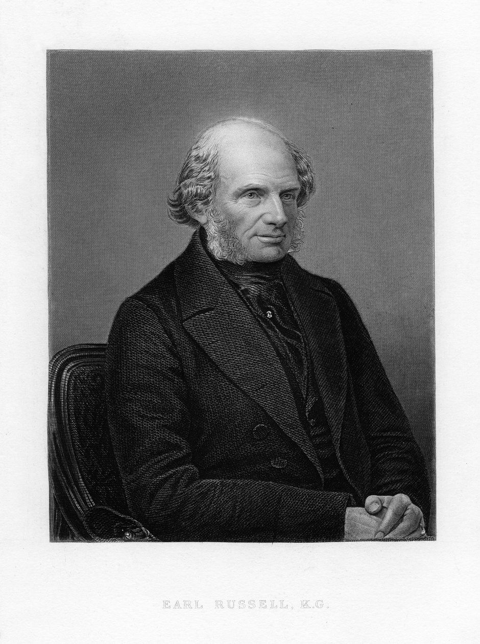 John Russell, ensimmäinen Earl Russell, brittiläinen whig ja liberaalipoliitikko, 1870 tekijältä Unbekannt