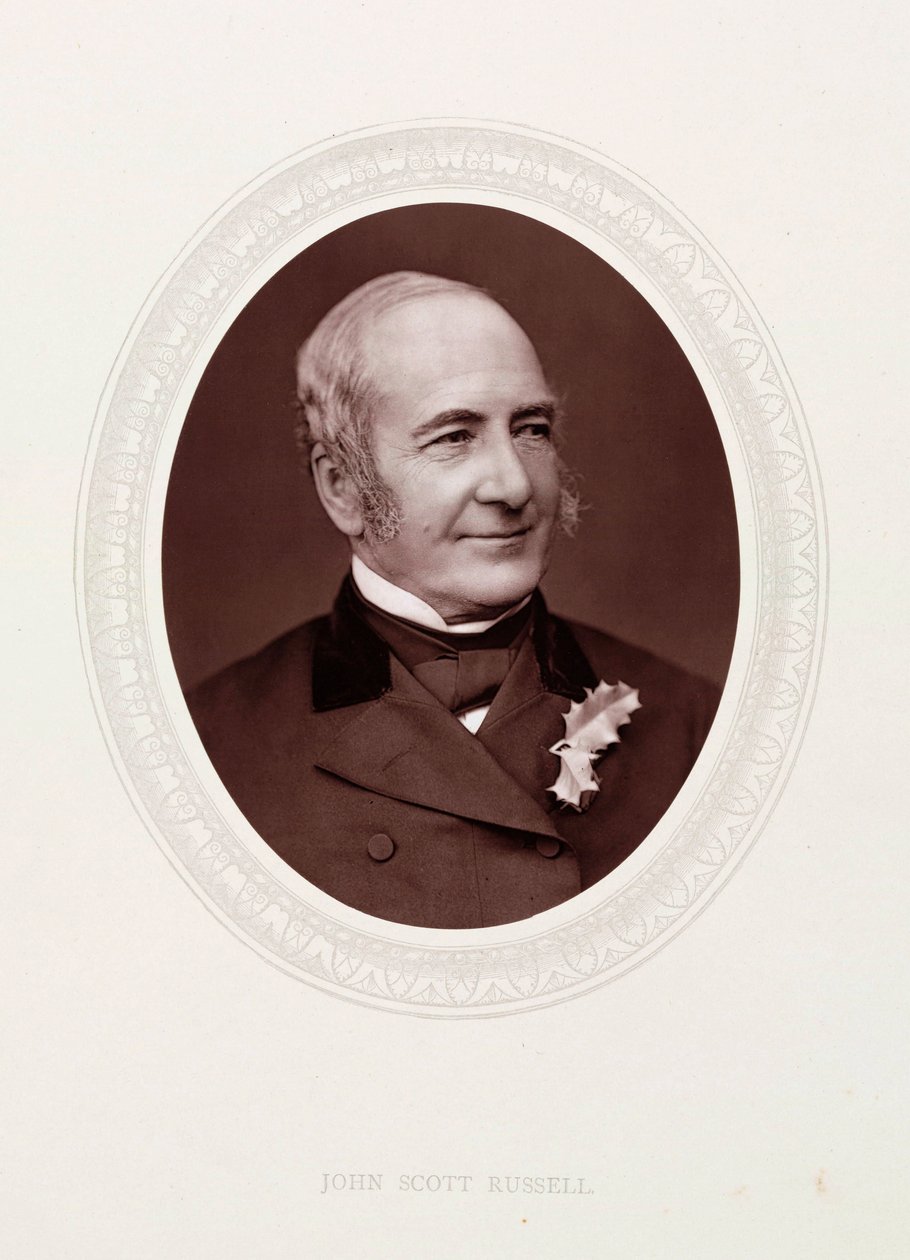 John Scott Russell, skotlantilainen rakennusinsinööri ja laivaston arkkitehti, n. 1870-luku tekijältä Unbekannt