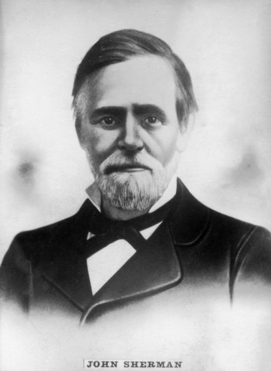 John Sherman 1823-1900, Yhdysvaltain republikaanien edustaja ja senaattori sisällissodan aikana, c1910 tekijältä Unbekannt
