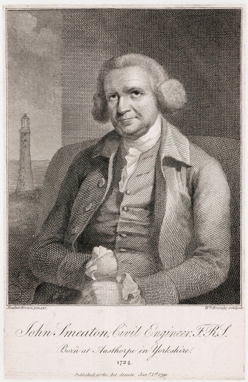 John Smeaton, englantilainen kone- ja rakennusinsinööri, n. 1780-luku tekijältä Unbekannt