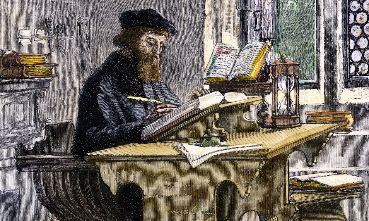 John Wycliffe työssä, 1800-luku tekijältä Unbekannt