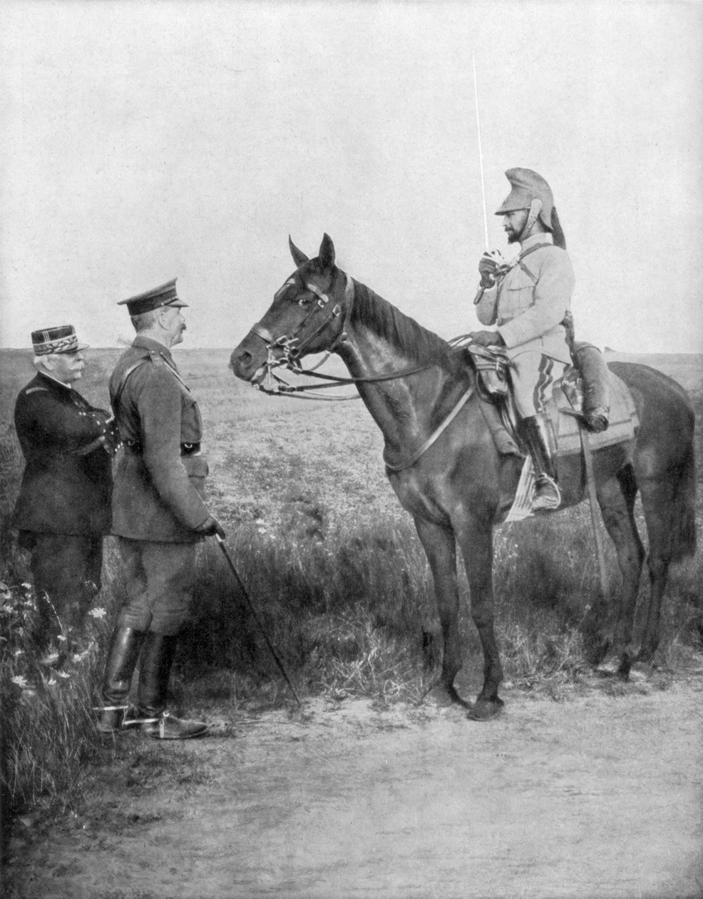 Joseph Joffre, Lord Kitchener ja kenraali Baratier, Ranska, ensimmäinen maailmansota, 16. elokuuta 1915 tekijältä Unbekannt