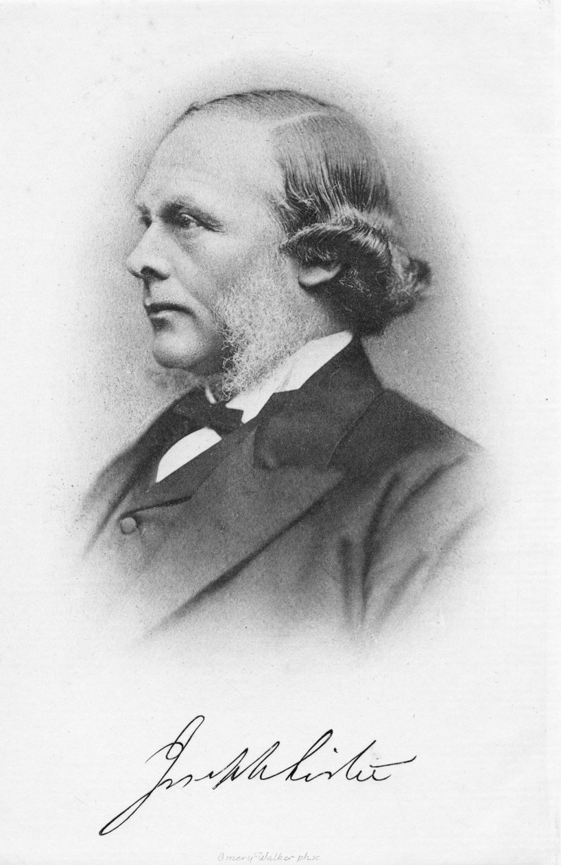 Joseph Lister, englantilainen kirurgi ja antiseptisen kirurgian pioneeri, 1877 tekijältä Unbekannt