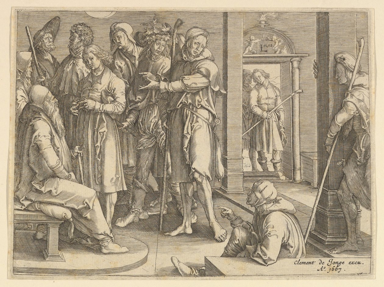 Joseph kertomassa unelmansa Jaakobille, kopio, 1640-70. tekijältä Unbekannt