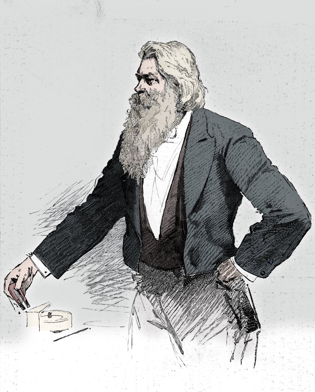 Joseph Wilson Swan, brittiläinen fyysikko ja kemisti, demonstroi sähkömagnetismia, 1889 tekijältä Unbekannt