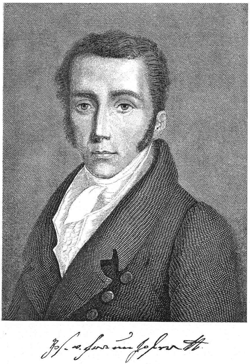 Joseph von Fraunhofer, saksalainen fyysikko, c1895 tekijältä Unbekannt