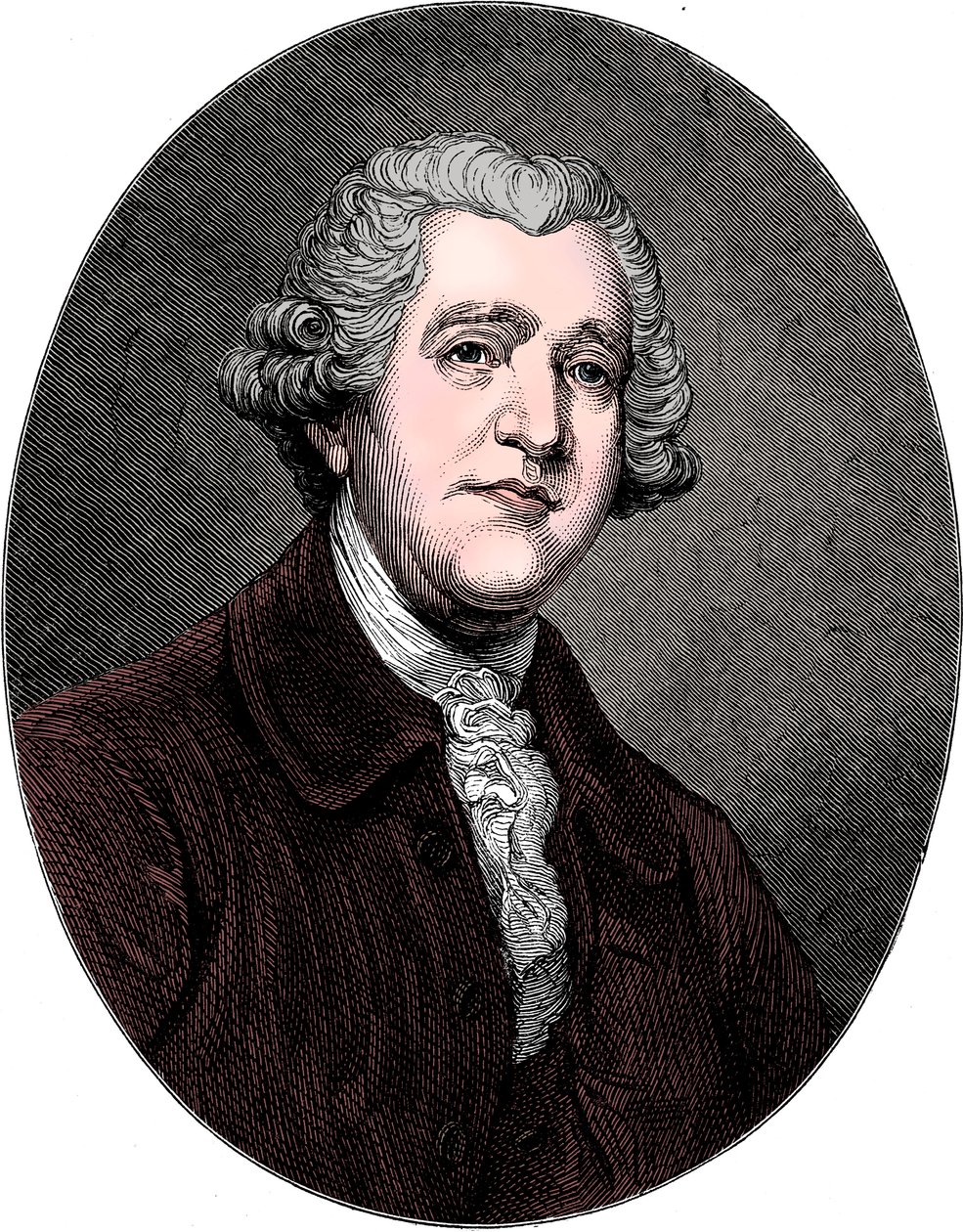 Josiah Wedgwood, 1700-luvun englantilainen teollisuusmies ja savenvalaja, v. 1880. tekijältä Unbekannt