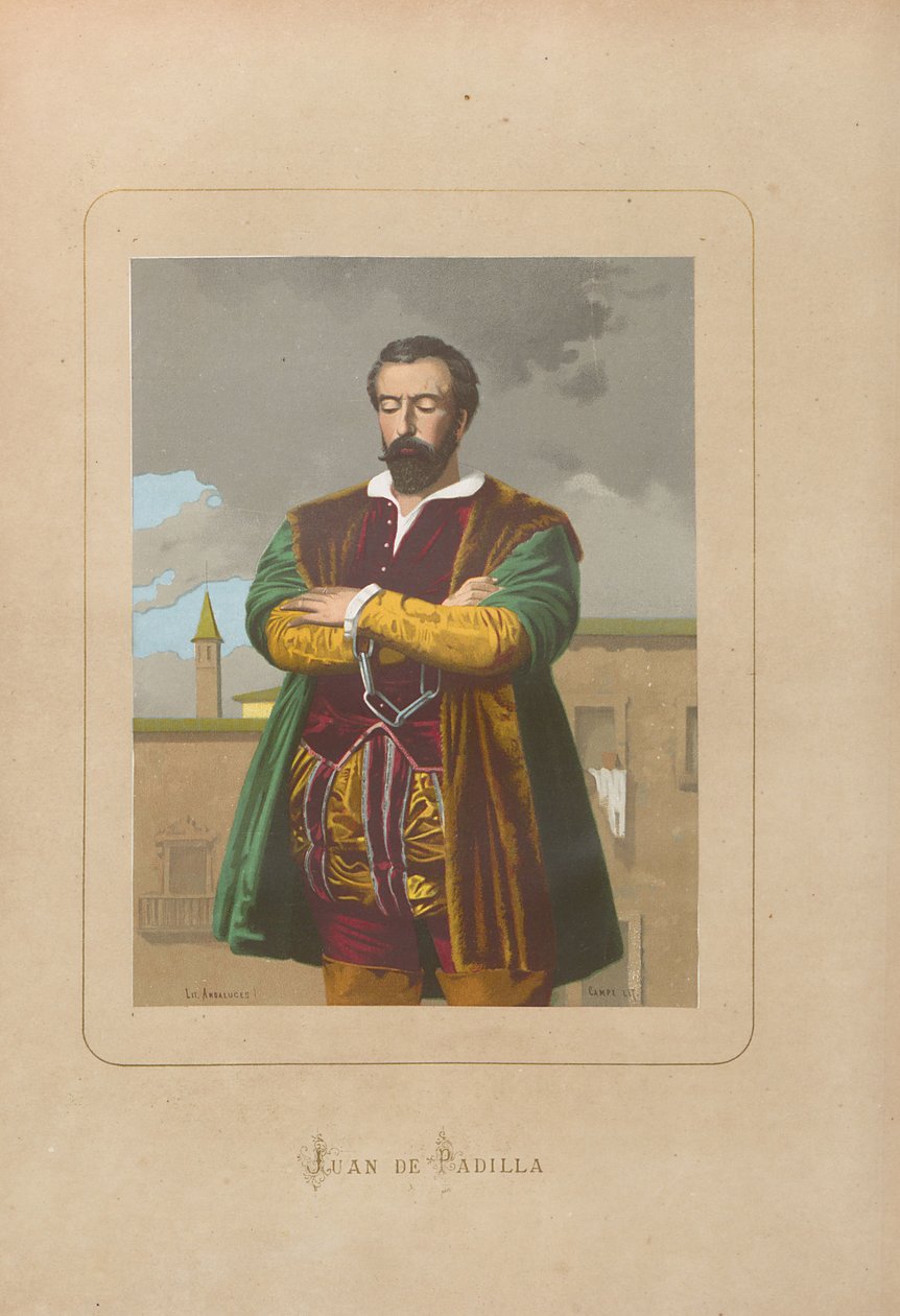 Juan de Padilla. From: Homes i dones celebres de tots els temps by Juan Landa, 1875-1877. french tekijältä Unbekannt