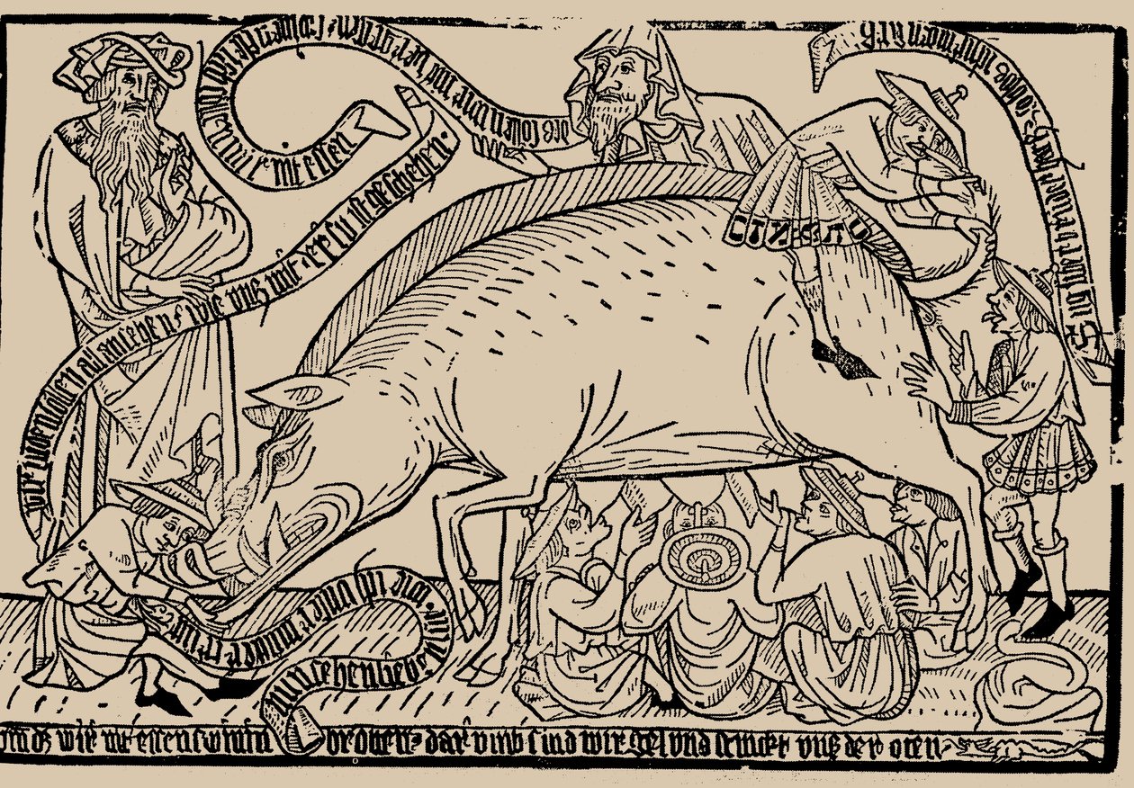 Judensaun juutalaiset kylvävät, noin 1470. tekijältä Unbekannt