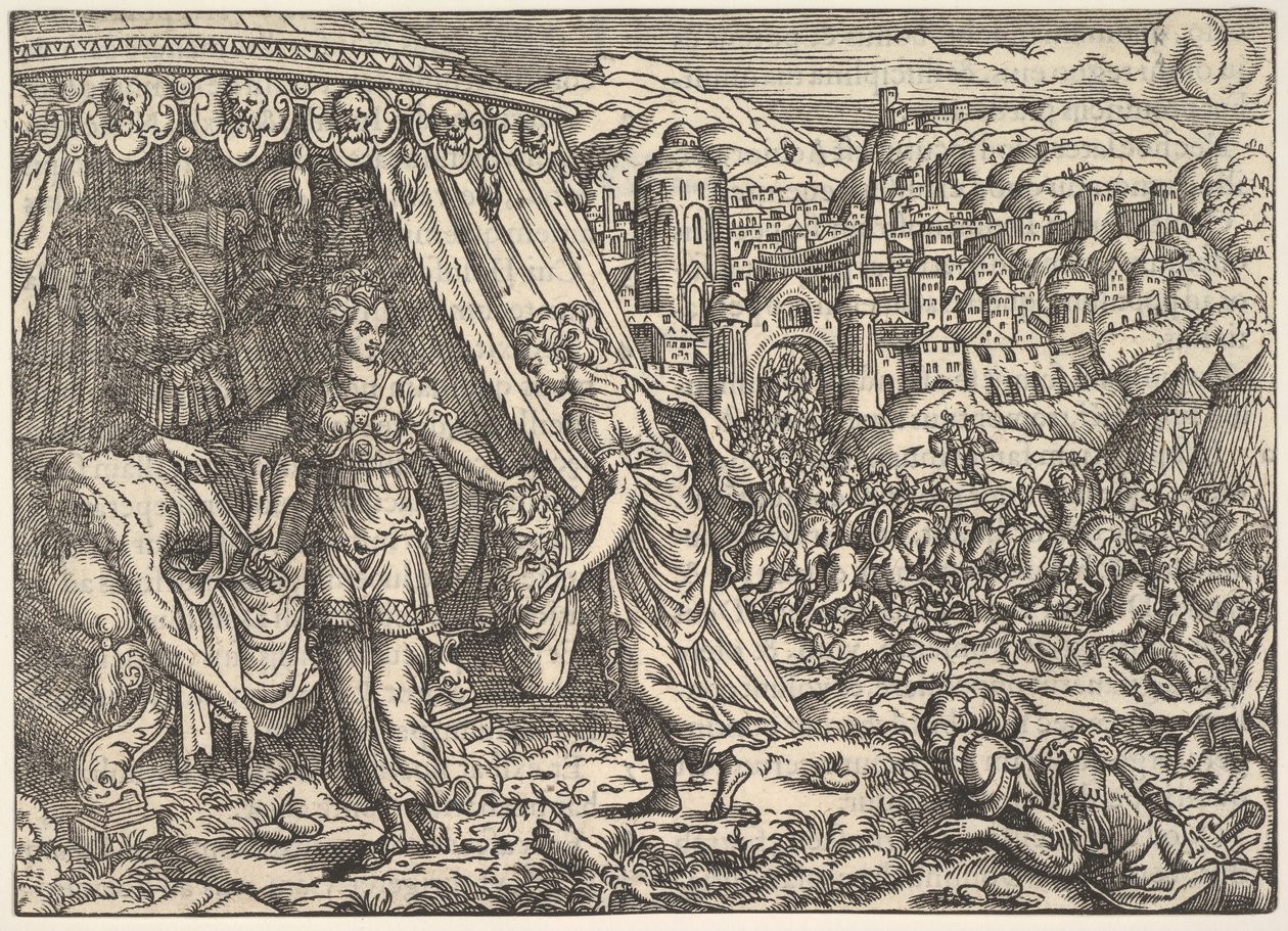 Judith ja Holofernes, Biblia, Frankfurt, 1564. tekijältä Unbekannt