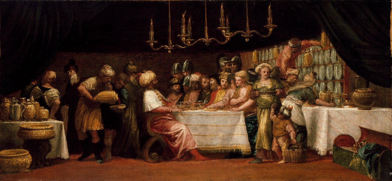 Holofernesin juhlima Judith, 1500-luku tekijältä Unbekannt