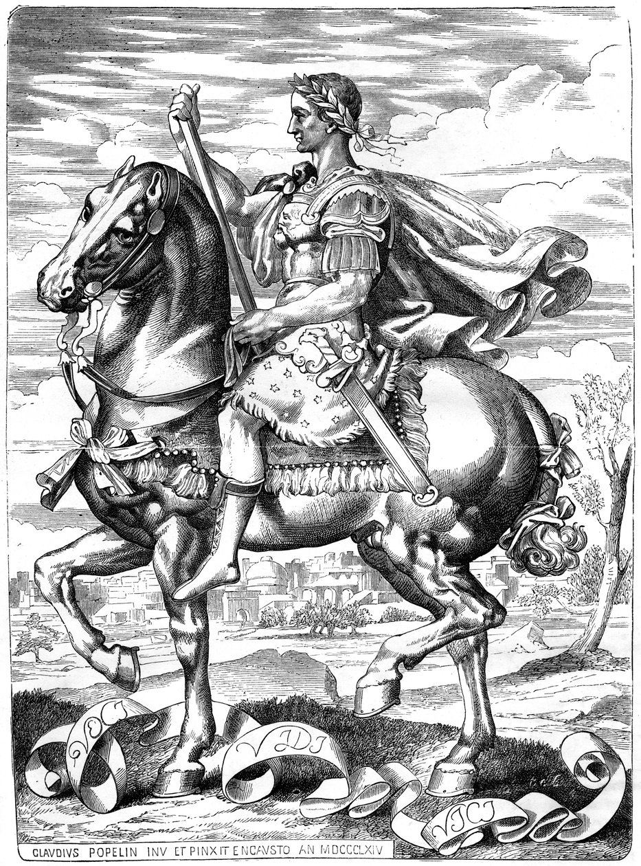 Julius Caesar, roomalainen kenraali ja valtiomies, 1. vuosisadalla eKr. 1882-1884 tekijältä Unbekannt