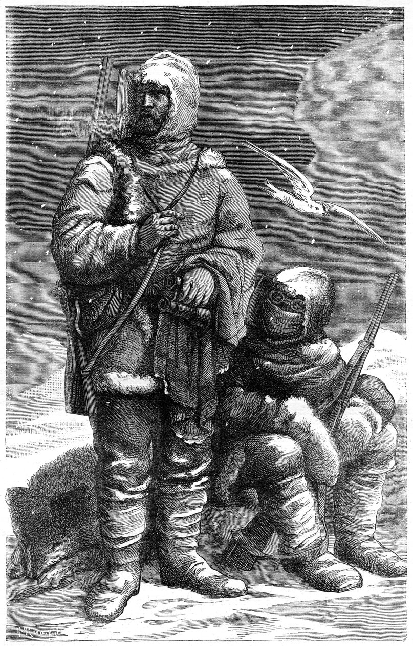 Julius Payer 1841-1915, itävaltalais-unkarilainen arktinen tutkimusmatkailija ja maisemataiteilija, 1800-luku tekijältä Unbekannt