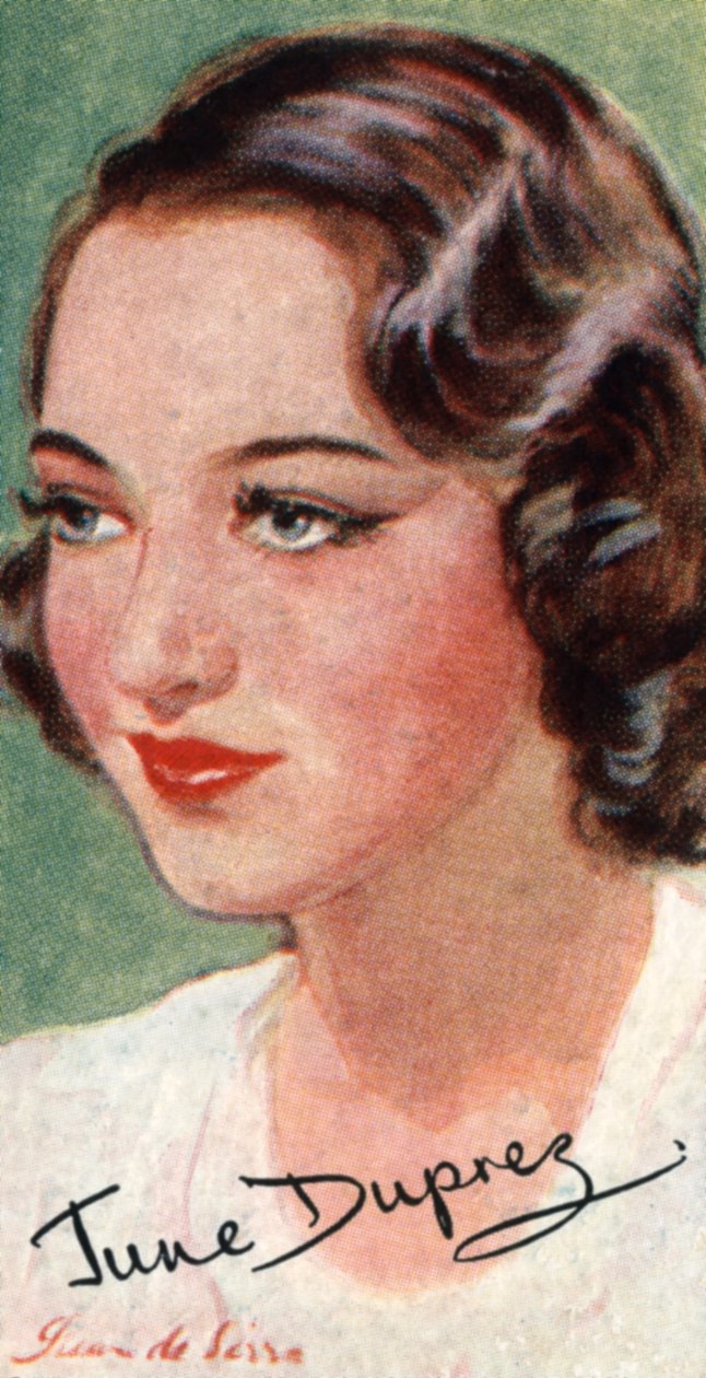 June Duprez, 1918-1984, brittiläinen elokuvanäyttelijä, 1900-luku tekijältä Unbekannt