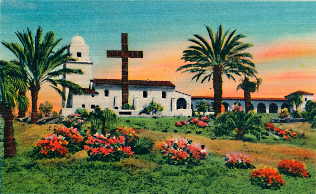 Junipero Serra -museo, vanhakaupunki. San Diego, Kalifornia, 1941 tekijältä Unbekannt