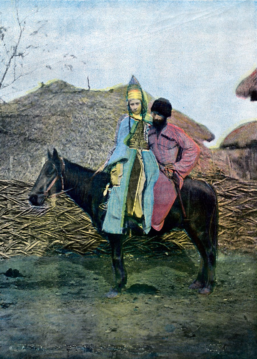 Kabardin pariskunta matkalla, 1890 tekijältä Unbekannt