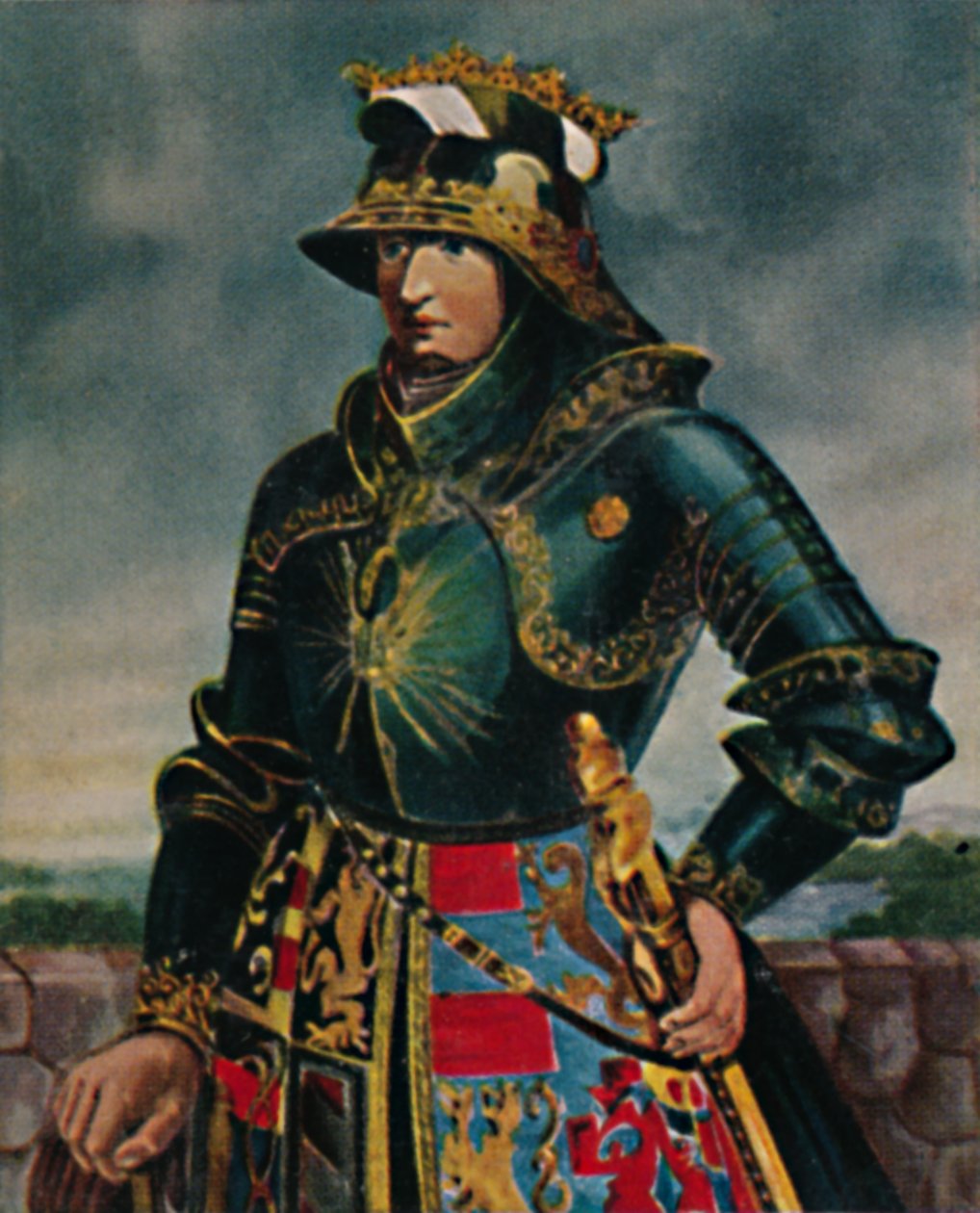 Keisari Maximilian I 1459-1519 - Rubensin maalaus, 1934. tekijältä Unbekannt