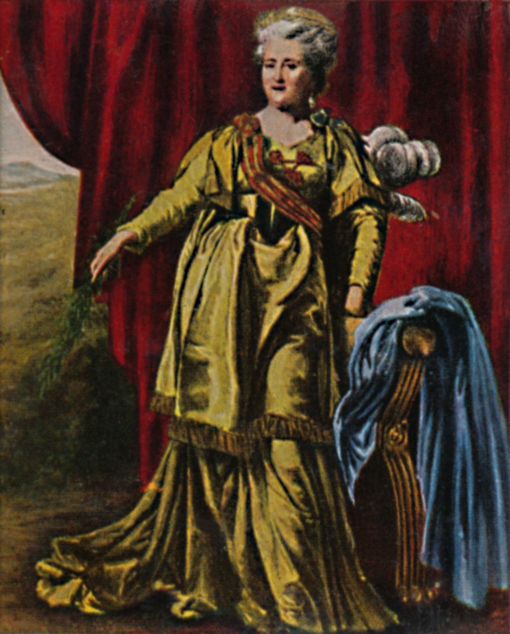 Venäjän keisarinna Katariina II 1729-1796. - Lewitzkyn maalaus, 1934. tekijältä Unbekannt