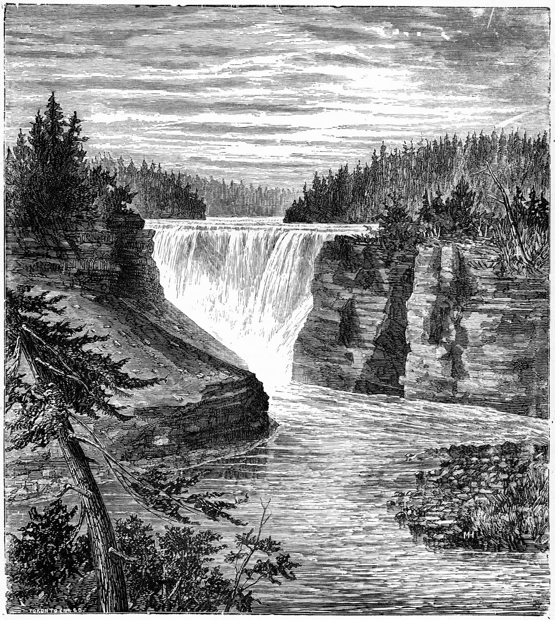 Kakabeka Falls, Ontario, Kanada, 1877 tekijältä Unbekannt