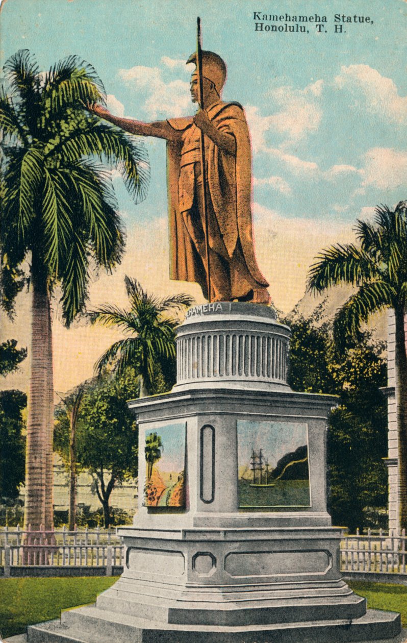 Kamehameha-patsas, Honolulu, Havaiji, 1920 tekijältä Unbekannt
